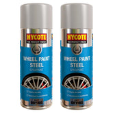 2X Hycote Wheel Paint Steel Spray Paint 400ml Spray Paint